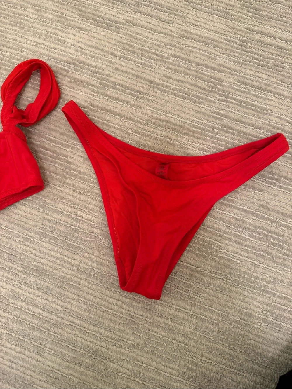 SKIMS Red Twist-Front Bikini Top